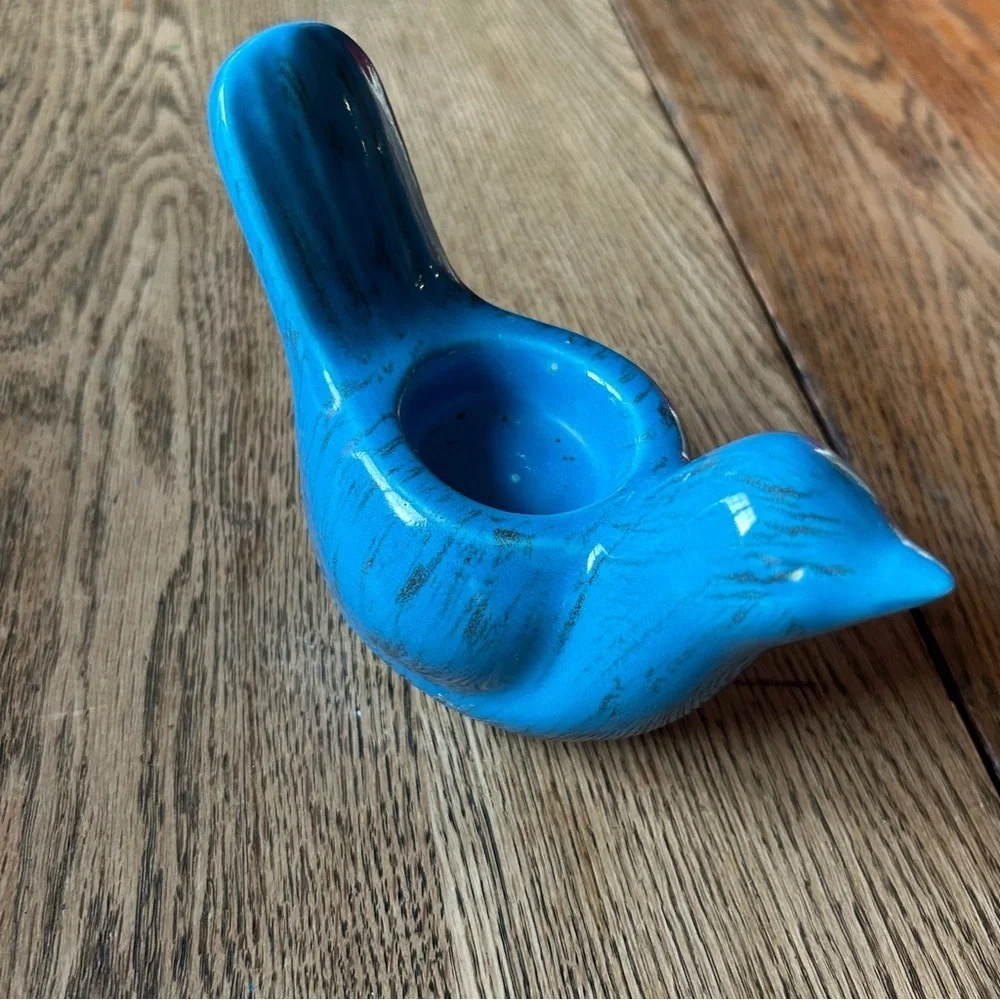 Pier 1 Imports Blue Bird Tea light holder decor figure collectible